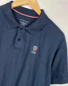 TOMMY HILFIGER POLO SHIRT Size Large Men's Regular Fit Navy Blue - Picture 1 of 5