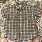 Quiksilver Plaid Button Up Collared Shirt Infant Size 18 Months 