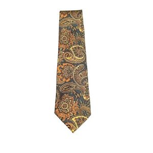 Robert Talbott Gray/Orange Paisley Silk Neck Tie