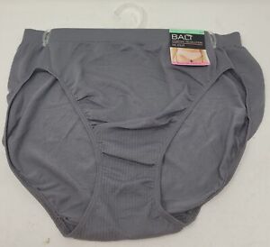 Women's Bali Comfort Revolution Panties Size 8/9 Grey Hi-Cut Underwear Brief NEW
