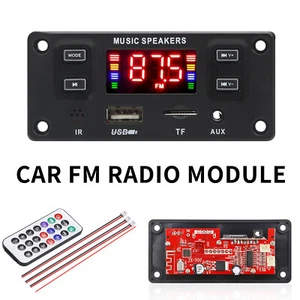 1x Módulo de radio FM para automóvil Altavoz Bluetooth Placa decodificadora MP3 USB TF FM Reproductor de música 5V - Imagen 1 de 8