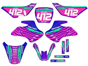 2000-2006 JR 50 TIGRE Pink Senge Graphics Kit Compatible with Suzuki - Picture 1 of 10