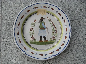 ASSIETTE DECORATION Faïence HENRIOT QUIMPER 25 cm - Bild 1 von 3