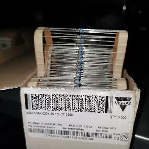 100x VISHAY SMA0204 0.4W 620K 1% 50ppm RESISTENCIAS DE PRECISIÓN DE ALTA GAMA PARA AUDIO! - Imagen 1 de 1
