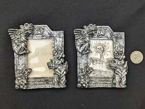 Cool Interesting Pair of Medieval Winged Gargoyle Photo Picture Frames Dragon - Picture 1 of 5