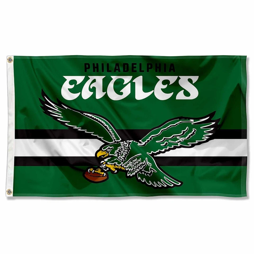WinCraft 0613121 Philadelphia Eagles 3x5 ft Vintage Banner Flag - Green