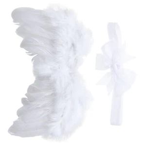 Angel Wings Set Baby Girl Angels Costume Kids Cosplay Props - Picture 1 of 12