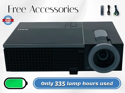 Dell 1510X DLP Projector 3500 Lumens HD 1080p HDMI - Only 335 Hours Used! - Image 1 of 4