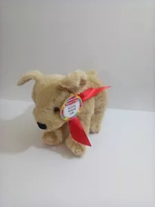 Melissa & Doug Yellow Lab Puppy 9” Soft Plush Stuffed Toy 'Sunny' Red Bow #7480 - Picture 1 of 4