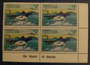 British Colonies Grenada - 1976 Block of 4 Game Fishing/A Hooked Sailfish - MNH - Picture 1 of 1