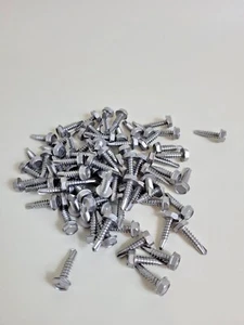 #10 x 3/4" Sheet metal screws Self drilling, Hex washer head, Stainless steel - Picture 1 of 7