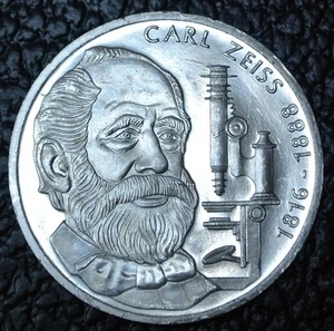 1888-1988 F GERMANY - 10 MARK - SILVER - CARL ZEISS w/ Booklet -100 Anniversary - Picture 1 of 1