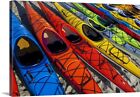 Array of kayaks at West Coast Sea Kayak Canvas Wall Art Print, Photography Home