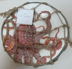 Juego de 4 platos de ensalada de melamina Pottery Barn Sea Life Critters nuevos con etiquetas - Imagen 1 de 5