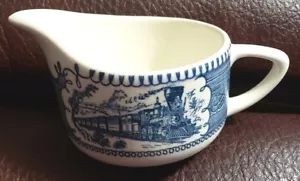 Currier and Ives Royal China Crema Azul con Mango Liso - 23/4" Alto - Imagen 1 de 6