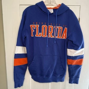 University Of Florida Gr. XS Damen Hoodie Champion Pullover blau orange gestreift - Bild 1 von 6