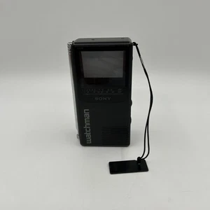 Sony Watchman Flat Black & White Mini TV Television FD-230 Working See Video - Picture 1 of 13