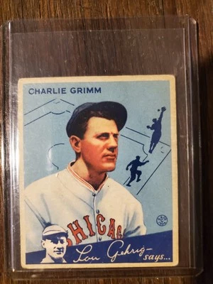 Goma de mascar Goudey Big League 1934 - Charlie Grimm Foto 1 de 2