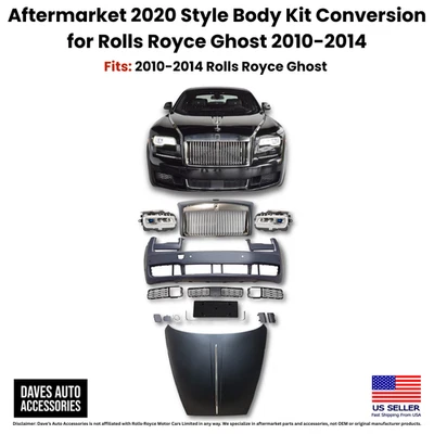 Kit de carrocería Rolls Royce Ghost Facelift 2010-2014 estilo 2020 juego de parachoques delantero trasero Foto 1 de 4