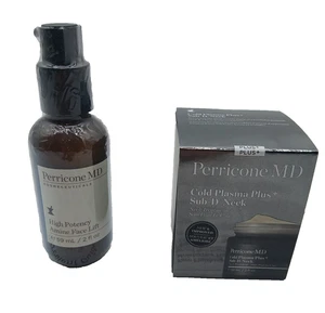 New Perricone MD Cold Plasma Plus+ Sub-D 2oz & High Potency Amine Face Lift 2oz - Picture 1 of 8