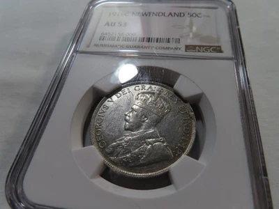 N20 Canada Newfoundland 1919-C Silver 50 Cents NGC AU-53 - Image 1 of 2