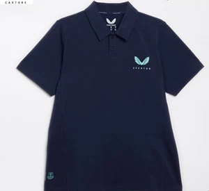 Womens EFC Everton Football Club Polo T Shirt Top Castore Licensed Product - Picture 1 of 2