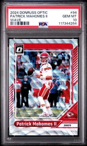 2024 PANINI DONRUSS OPTIC WAVE #94 PATRICK MAHOMES II 222/300 PSA 10 - Picture 1 of 2