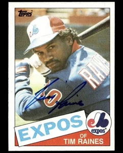 Tim Raines Auto 1985 Topps #630 EXPOS Autograph Signed  w/JSA COA - Picture 1 of 2