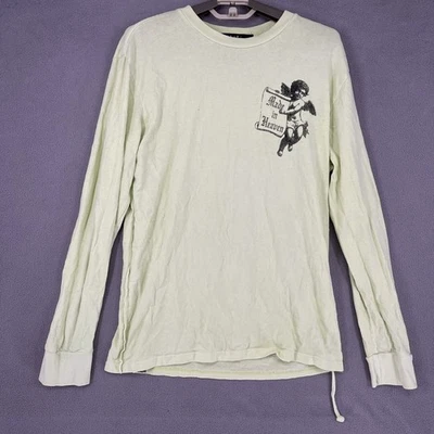 Ksubi Shirt Mens Extra Small Green Graphic Long Sleeve Angel Heaven Long Sleeve - image 1 of 4