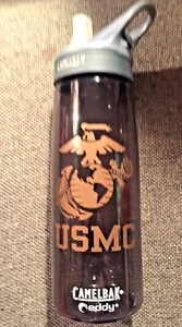 USMC Marines CamelBak Eddy Water Bottle, BPA Free 25 oz, 750ML Smoke Grey   - Picture 1 of 7