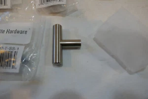 GlideRite 2 in. Solid Steel, Brushed Nickle Finish T-Bar Handle Knobs (8-Pack) - Picture 1 of 5