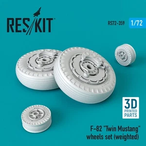 F-82 "Twin Mustang" (weighted) wheels Upgrade set ResKit RS72-0359 Scale 1:72 - Picture 1 of 24