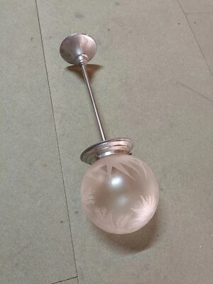 Suspension / lustre ART deco - Globe verre stylisé - Photo 1/4