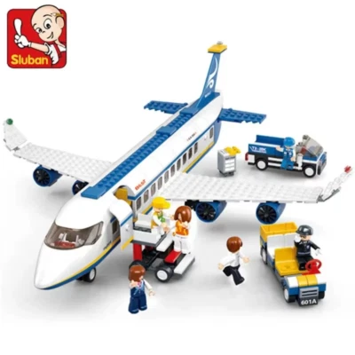 SLUBAN Creative City Airbus Cargo Aircraft Plane Building Blocks Air Ambulance Airplane