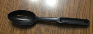 Pampered Chef Black Nylon Slotted Serving Spoon 13” #2336 - Picture 1 of 6