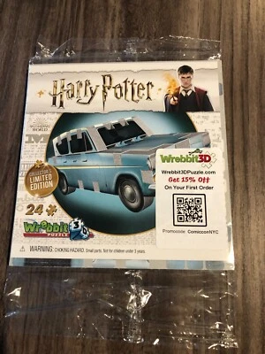 HARRY POTTER The Flying Ford Anglia Blue Car NYCC Exclusive WREBBIT 3d PUZZLE - Image 1 of 3