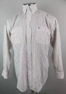 Mens Wrangler George Strait Shirt Cotton Size M Multicolor Geometric Western - Picture 1 of 8