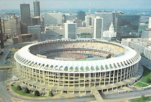 1980s Busch Stadium St Louis MO Demo 2005 skyline Football Mint Postcard 4x6 NC7 - Picture 1 of 2