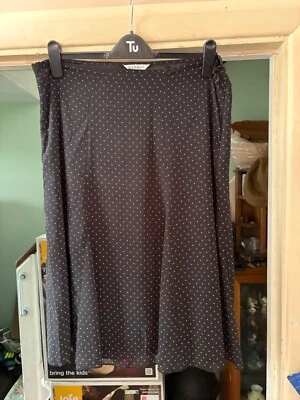 BN George Black/White Polka Dot Skirt Size 16 - Image 1 of 2