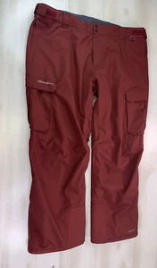 Eddie Bauer Weather Edge Plus Mens Burgundy Outdoor Ski Snowboard Pants 2XL - Picture 1 of 13