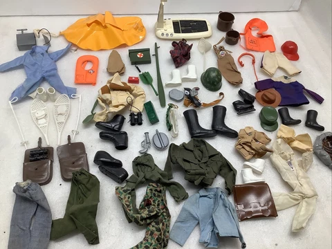 Vintage Mostly ACTION JACKSON ACCESSORIES Large LOT 60+ Pieces S53 Cover