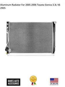 Aluminum Radiator For 2005 2006 Toyota Sienna 3.3L V6 2925 - Bild 1 von 6