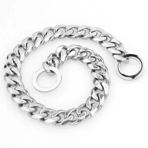 Gargantilla de lujo de acero inoxidable para perro collar de cadena dorado resistente - Imagen 1 de 6