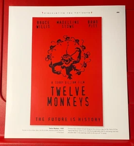 Twelve Monkeys Bruce Willis/Brad Pitt Movie/Film Poster Art PICTURE/PRINT 9"x8 - Picture 1 of 4