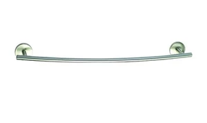Single Curved Towel Bar - Wall Mounted Nickel/Glossy Chrome Towel Rail 52cm//20" - Picture 1 of 5