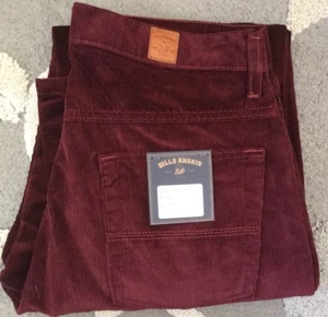NWT Bills khakis 5C-12BU SZ 32X32 5-Pocket 12Wale CORDUROY BURGANDY $165 - Picture 1 of 3