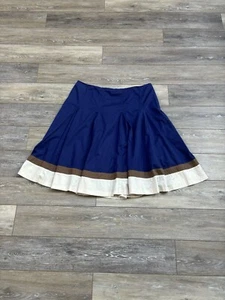 Boden Skirt Women’s 18 Navy Cotton A-Line Side Zip Lined Career Party Retro Y2K - Picture 1 of 7