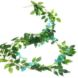2 M Guirnalda Artificial de Flores de Glicina para Decoración de Arco de Boda K - Imagen 1 de 19