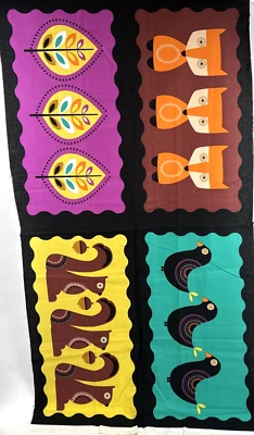 Norwegian Woods Michael Miller Forest Animals Fabric Panel  23" x 44"  - Image 1 of 4