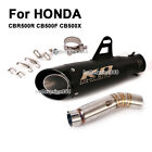 For Honda CBR500R CB500X Slip on Exhaust Mid Link Pipe Muffler Tips Escape